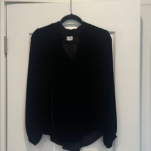 Bella Dahl Black Velvet Blouse